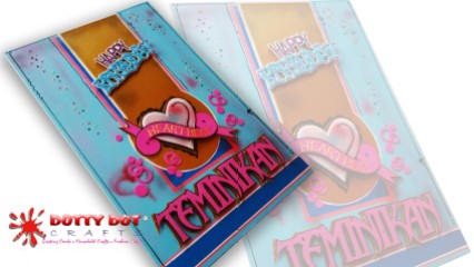 Birthday Card with Heart banner| DottyDot Crafts